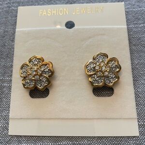 Dolphin Ore Gold and Silver Flower Earrings